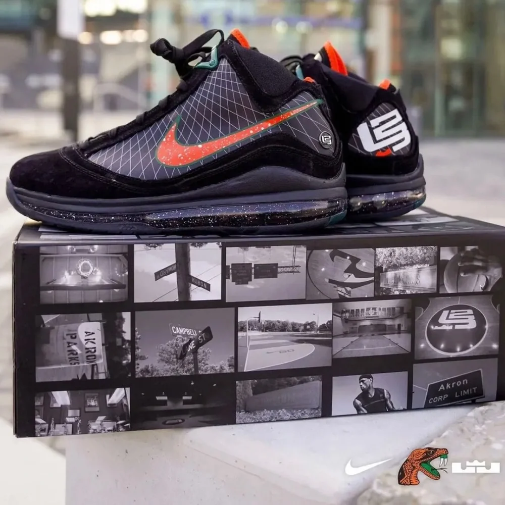 Nike LeBron 7 FAMU Florida A&M University Black Orange Green DX8554-001 Size 14 - Picture 5 of 16